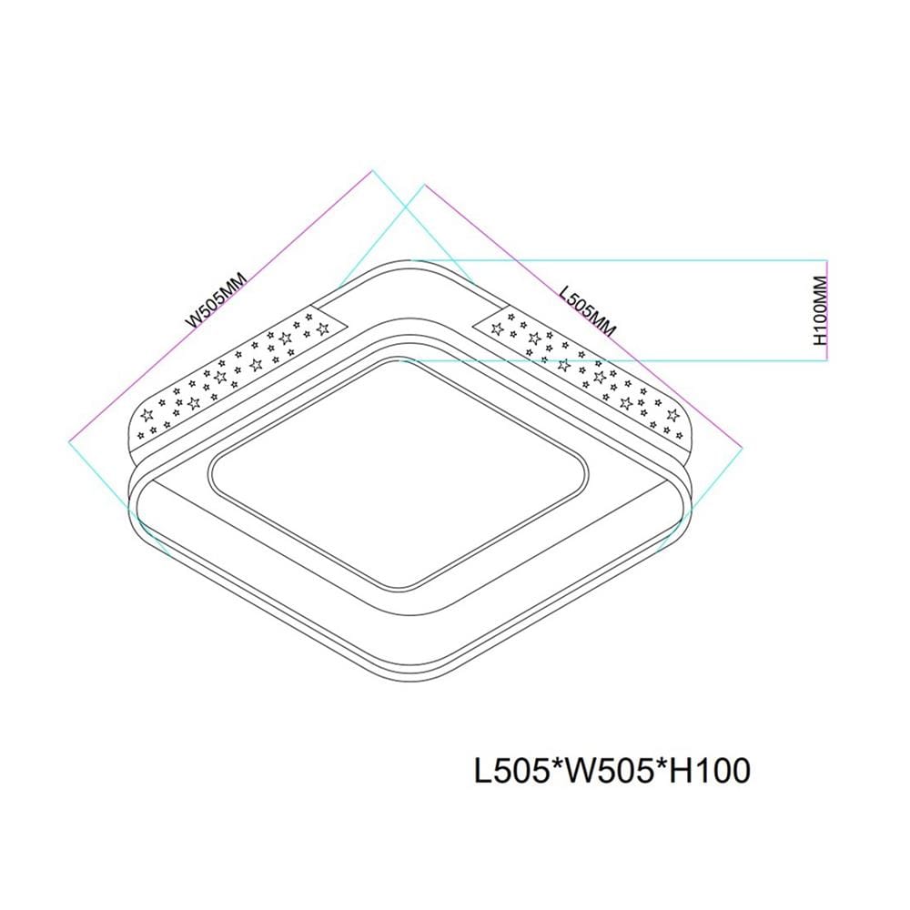 ไฟเพดาน LED CARINI CR121 20 นิ้ว 54 วัตต์ DAYLIGHT/COOL WHITE/WARM WHITE สีขาว