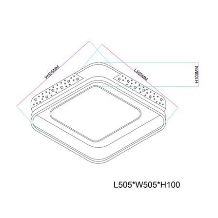 ไฟเพดาน LED CARINI CR121 20 นิ้ว 54 วัตต์ DAYLIGHT/COOL WHITE/WARM WHITE สีขาว_3