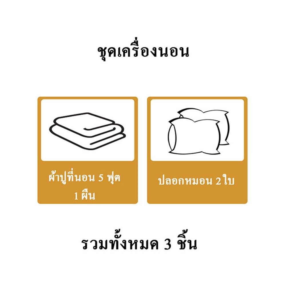 ชุดผ้าปูที่นอน 5 ฟุต (ชุด 3 ชิ้น) BENETTA LUMEA สี BLUE
