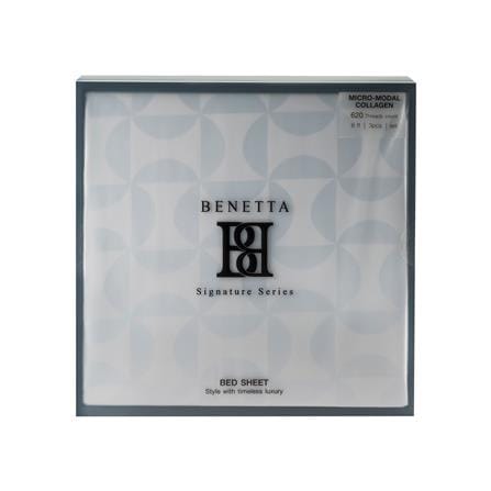 ชุดผ้าปูที่นอน 6 ฟุต (ชุด 3 ชิ้น) BENETTA LUMINOUS สี SILVER_5