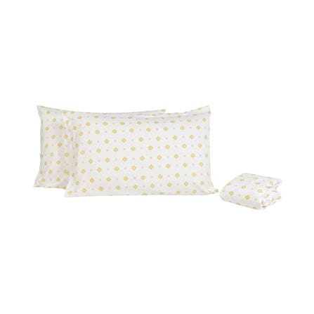 ชุดผ้าปูที่นอน 6 ฟุต (ชุด 3 ชิ้น) HOME LIVING STYLE DUO GARDEN สี YELLOW (แพ็กคู่)_2