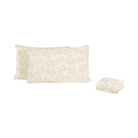 ชุดผ้าปูที่นอน 6 ฟุต (ชุด 3 ชิ้น) HOME LIVING STYLE DUO GARDEN สี YELLOW (แพ็กคู่)_3