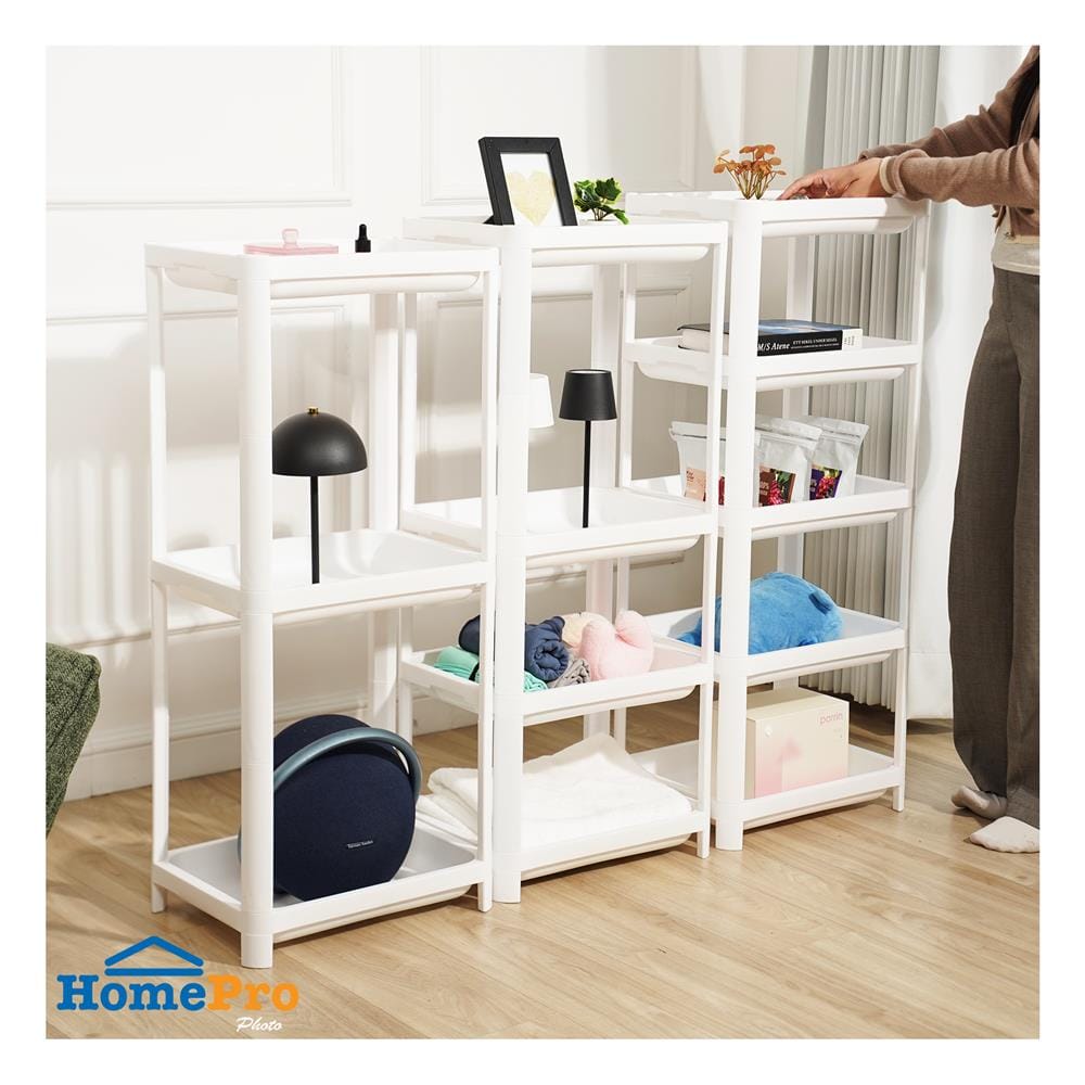 ชั้นวางของ 4 ชั้น STACKO FLEXI 32x42.5x101 ซม. สีขาว