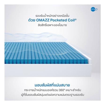 ที่นอนพ็อกเก็ตสปริง 6 ฟุต OMAZZ รุ่น FENTOUS พร้อมชุดเครื่องนอน 8 ชิ้น_6