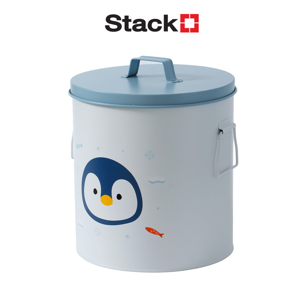 กล่องเหล็กเก็บของ STACKO LITTLE-P 22.8x22.8x26.5ซม. สีขาว/ฟ้า
