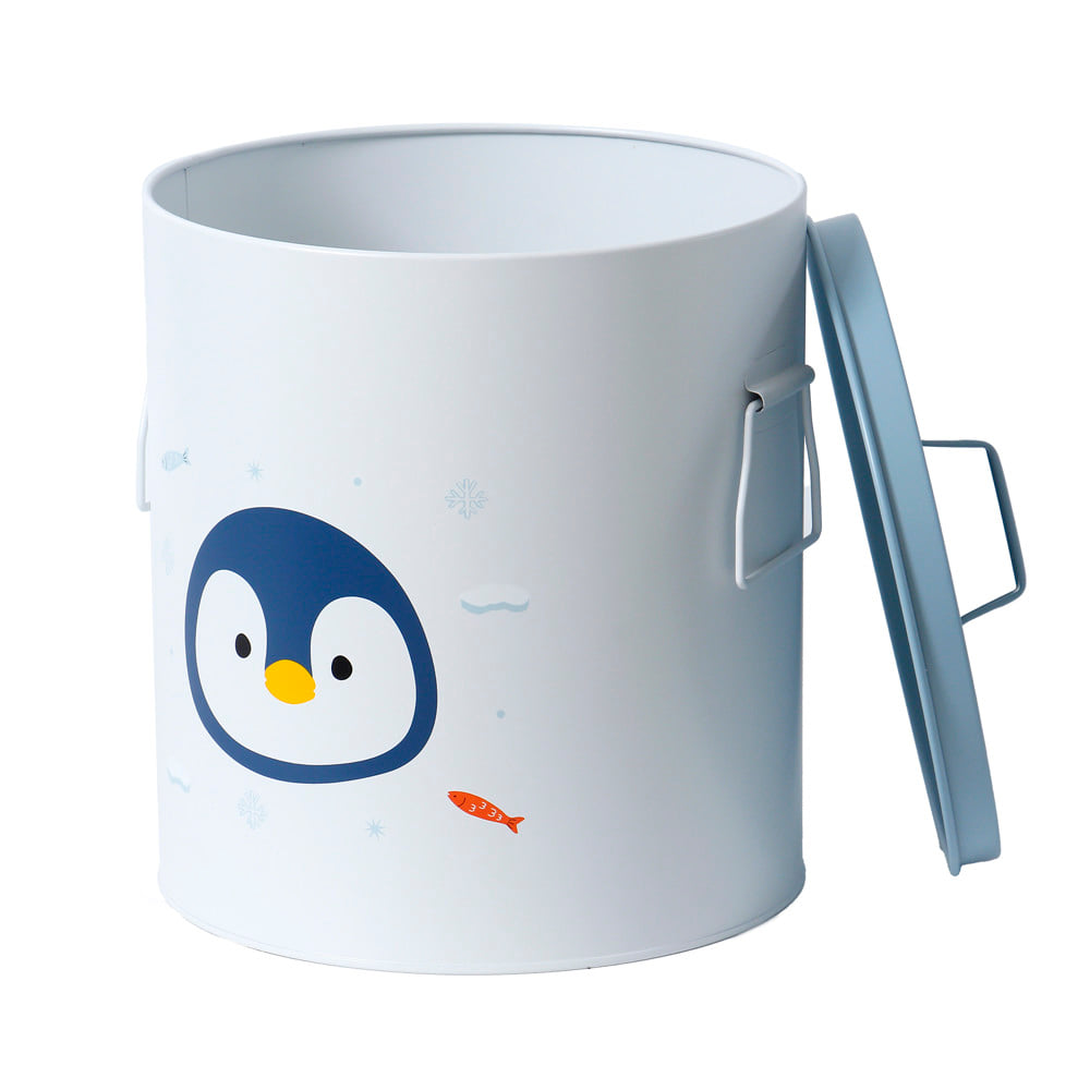 กล่องเหล็กเก็บของ STACKO LITTLE-P 22.8x22.8x26.5ซม. สีขาว/ฟ้า
