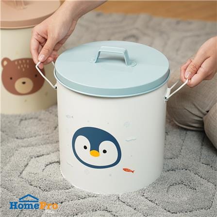 กล่องเหล็กเก็บของ STACKO LITTLE-P 22.8x22.8x26.5ซม. สีขาว/ฟ้า_4