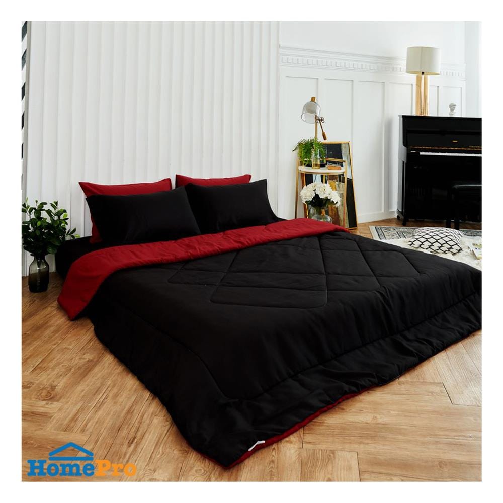 ผ้านวม SANTA BEDDING 100x90 นิ้ว สี BLACK/RED