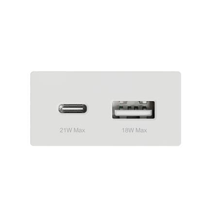 เต้ารับ USB-A 1 ช่อง TYPE-C 1 ช่อง SCHNEIDER M3TS_USB2_WE MILUZ สีขาว_0