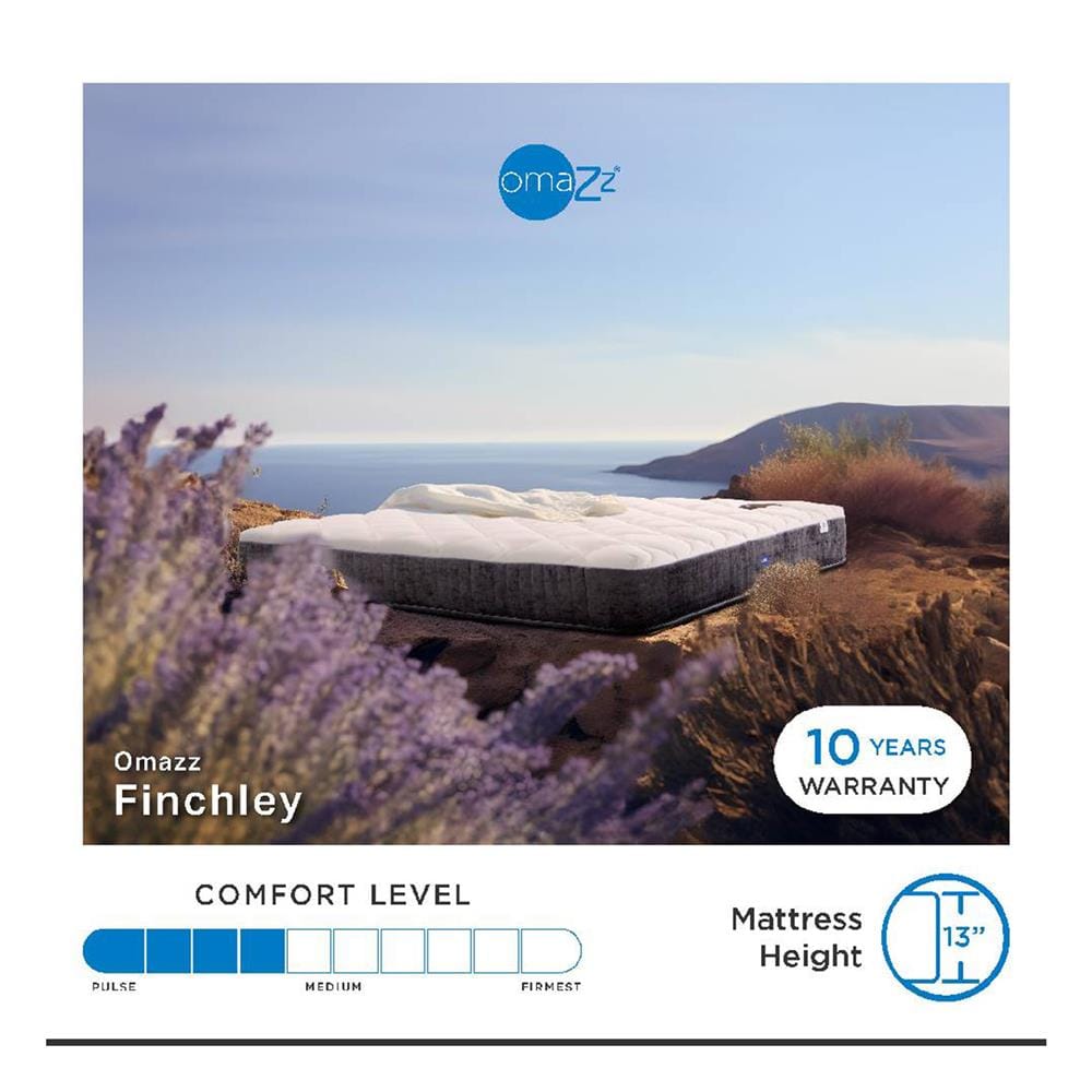 ที่นอนพ็อกเก็ตสปริง 6 ฟุต OMAZZ รุ่น FINCHLEY พร้อมชุดเครื่องนอน 8 ชิ้น