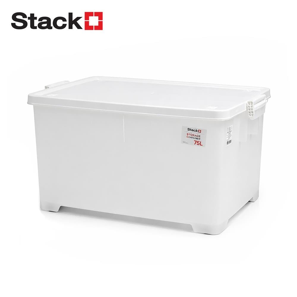 กล่องเก็บของ 75 ลิตร STACKO 5114 สีขาว