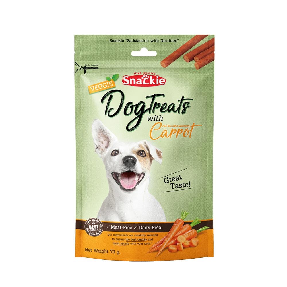 ขนมสุนัข SNACKIE DOG TREATS CARROT 70 ก.