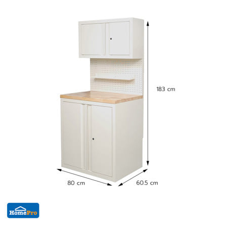 ตู้เหล็ก + WORK STATION FURDINI BROOK 80 ซม. สี WOOD/IVORY_6