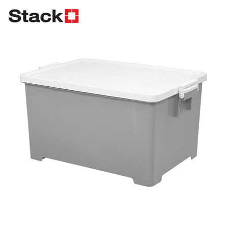 กล่องเก็บของ AB STACKO JOYA 5114 75 ลิตร สีขาว/เทา_0