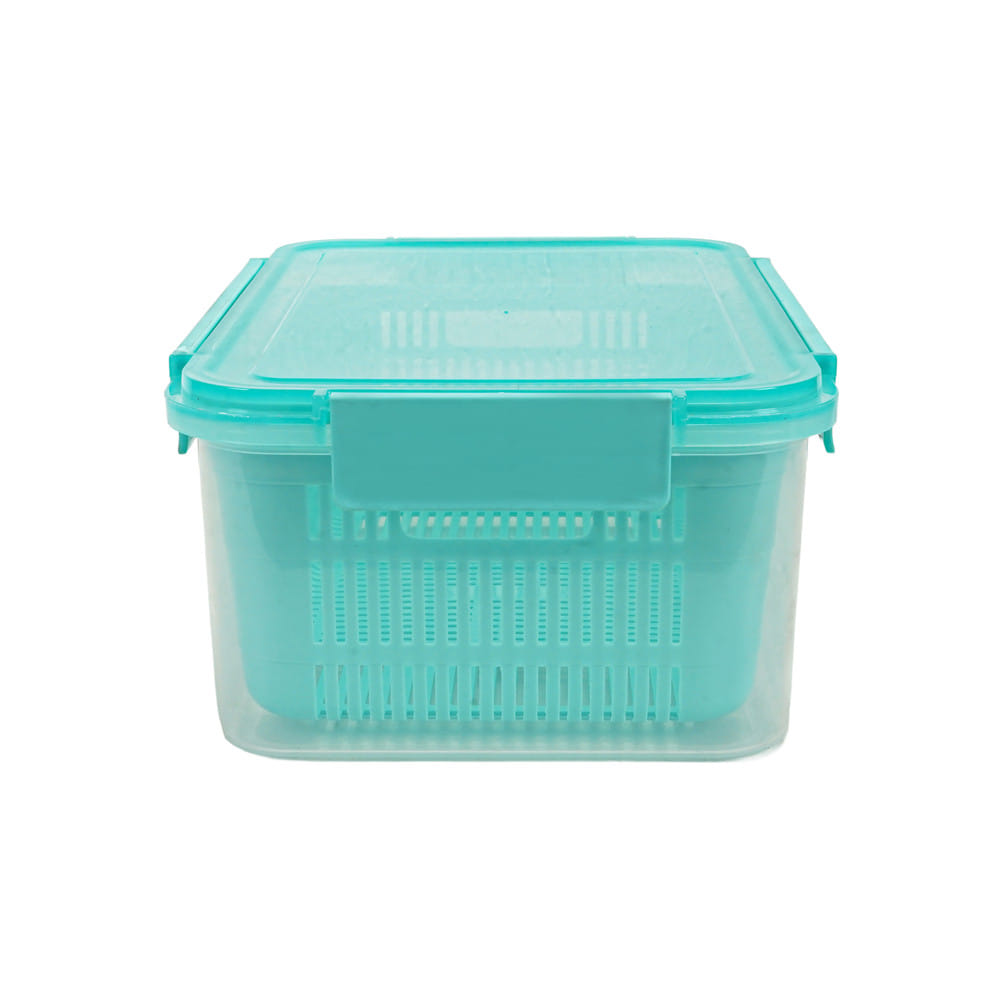 กล่องจัดเก็บในตู้เย็น KECH GRASSY 5,500 มล. สีเขียว/ใส