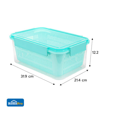 กล่องจัดเก็บในตู้เย็น KECH GRASSY 5,500 มล. สีเขียว/ใส_7