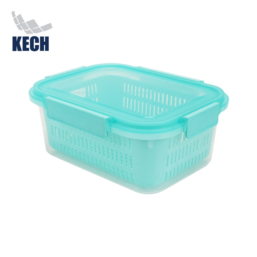 กล่องจัดเก็บในตู้เย็น KECH GRASSY 2,100 มล. สีเขียว/ใส