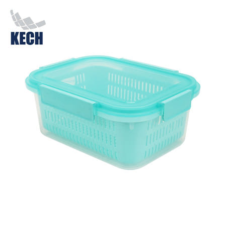 กล่องจัดเก็บในตู้เย็น KECH GRASSY 2,100 มล. สีเขียว/ใส_0