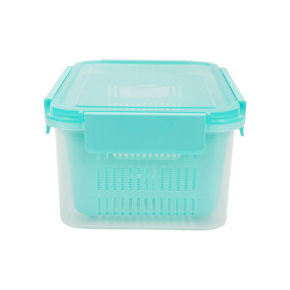 กล่องจัดเก็บในตู้เย็น KECH GRASSY 3,300 มล. สีเขียว/ใส