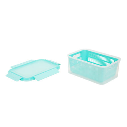 กล่องจัดเก็บในตู้เย็น KECH GRASSY 3,300 มล. สีเขียว/ใส_3