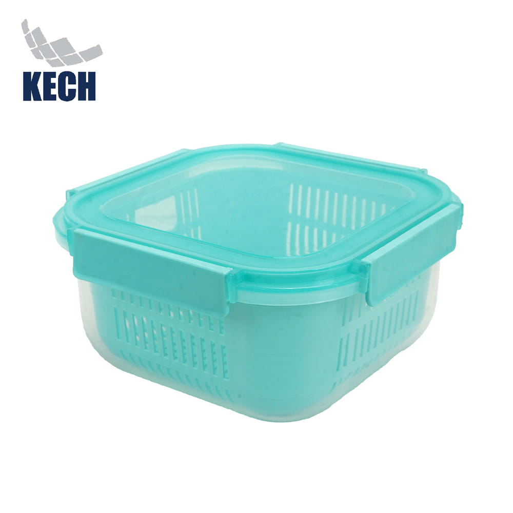 กล่องจัดเก็บในตู้เย็น KECH GRASSY 2,200 มล. สีเขียว/ใส