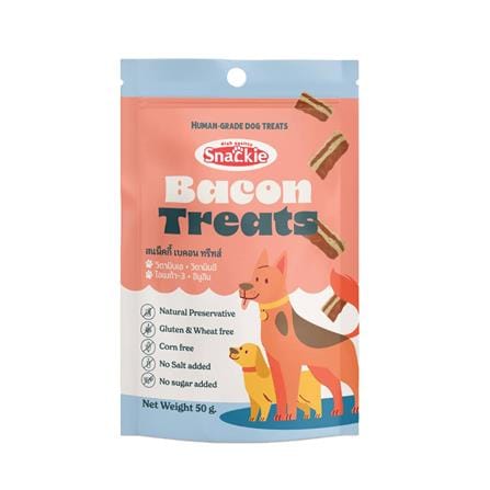 ขนมสุนัข SNACKIE BACON TREATS 70 ก._0