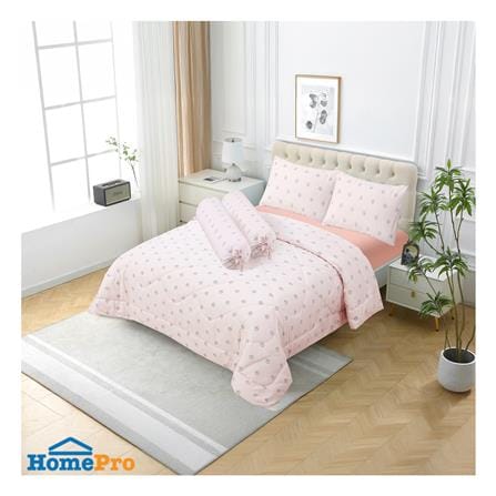 ชุดผ้าปูที่นอน 6 ฟุต (ชุด 6 ชิ้น) HOME LIVING STYLE SO BLOOM สี LIGHT PINK_1