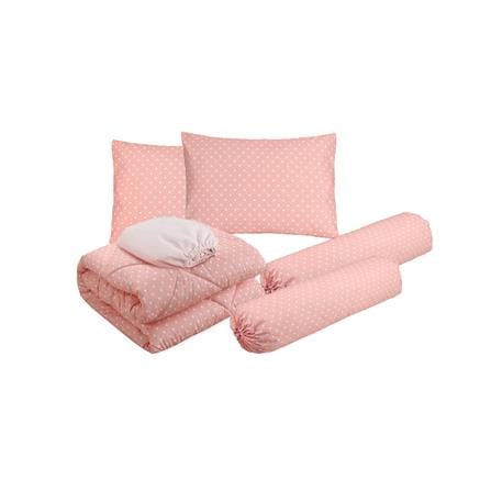 ชุดผ้าปูที่นอน 6 ฟุต (ชุด 6 ชิ้น) HOME LIVING STYLE SWEET DOT สี PINK_2