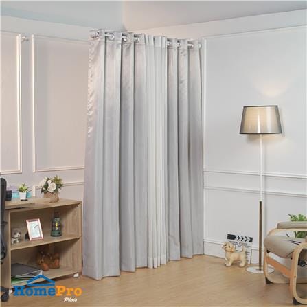 ผ้าม่าน EYELET HOME LIVING STYLE VIERA UV 140x220 ซม. สีเทา_6