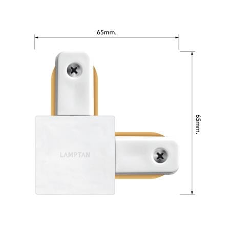 ข้อต่อรางไฟแทรกไลท์ LAMPTAN TRACK CONNECTOR 2 WAY สีขาว_4