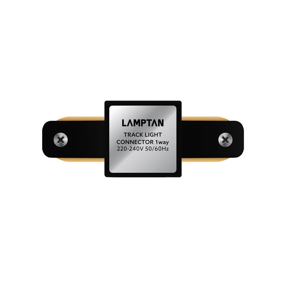 ข้อต่อรางไฟแทรกไลท์ LAMPTAN TRACK CONNECTOR 1 WAY สีดำ