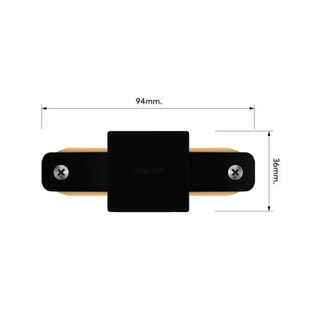ข้อต่อรางไฟแทรกไลท์ LAMPTAN TRACK CONNECTOR 1 WAY สีดำ_4
