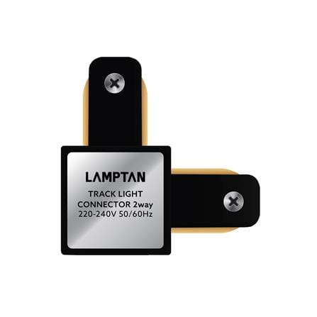 ข้อต่อรางไฟแทรกไลท์ LAMPTAN TRACK CONNECTOR 2 WAY สีดำ_2