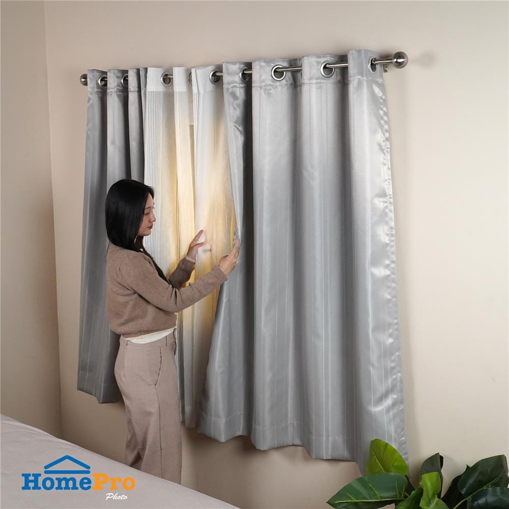 ผ้าม่าน EYELET HOME LIVING STYLE VIERA UV 140x160 ซม. สีเทา