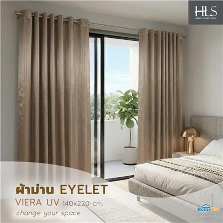 ผ้าม่าน EYELET HOME LIVING STYLE VIERA UV 140x220 ซม. สีน้ำตาล_5