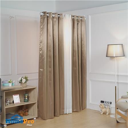 ผ้าม่าน EYELET HOME LIVING STYLE VIERA UV 140x220 ซม. สีน้ำตาล_4