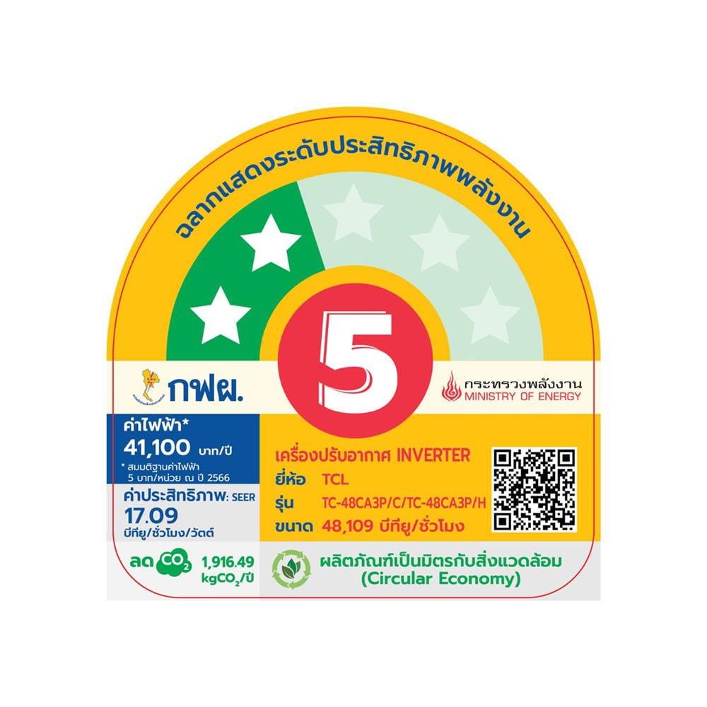 แอร์เพดาน TCL TC-48CA3P 3P 48109 บีทียู อินเวอร์เตอร์