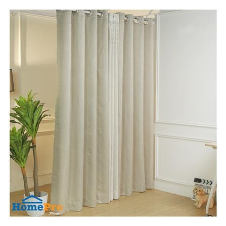 ผ้าม่าน EYELET HOME LIVING STYLE TARTAN UV 140x220 ซม. สีครีม_4