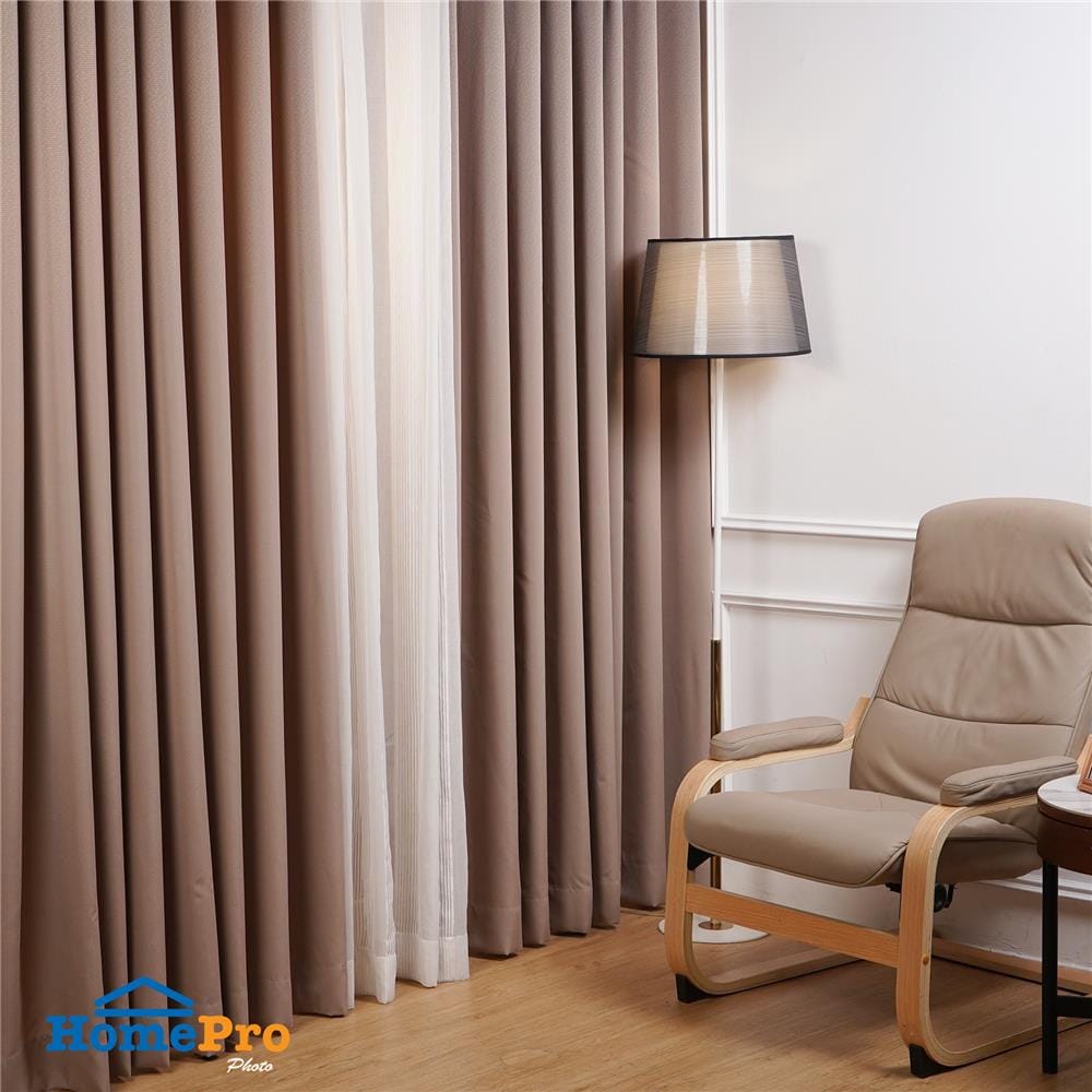 ผ้าม่าน EYELET HOME LIVING STYLE TADEO UV 270x220 ซม. สีน้ำตาล