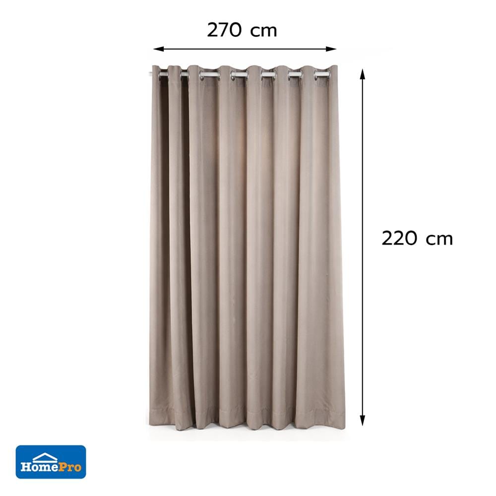ผ้าม่าน EYELET HOME LIVING STYLE TADEO UV 270x220 ซม. สีน้ำตาล