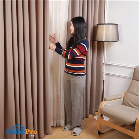 ผ้าม่าน EYELET HOME LIVING STYLE TADEO UV 270x220 ซม. สีน้ำตาล_5