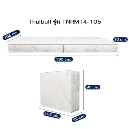 เตียง 2 ชั้น THAIBULL SST2F-TNR4-105 สีดำ/เบาะสีครีม_16