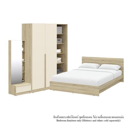 ชุดห้องนอน 6 ฟุต KONCEPT HANNIE 59063782 สีโซลิดโอ๊ค_0