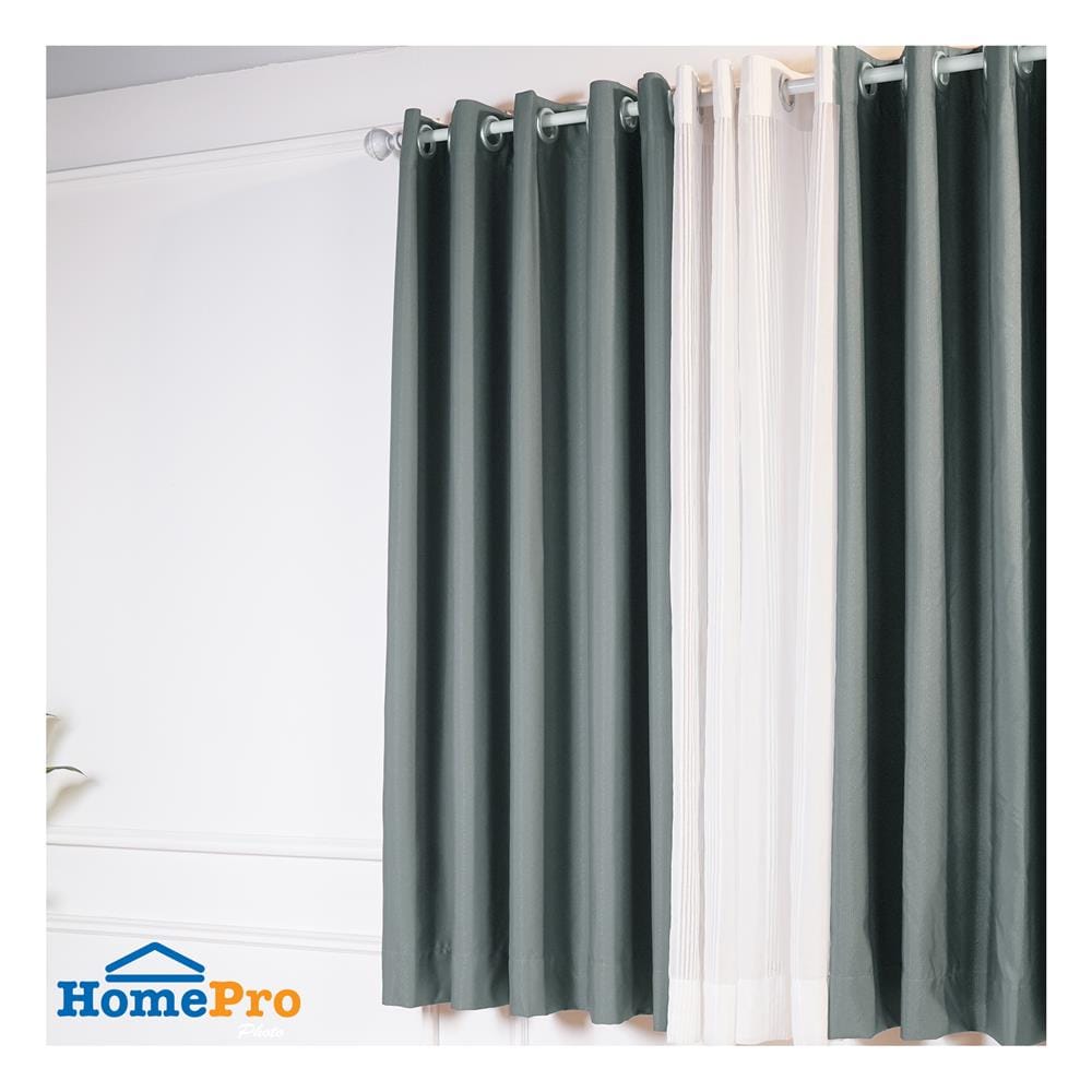 ผ้าม่าน EYELET HOME LIVING STYLE TADEO UV 160x160 ซม. สีเทา