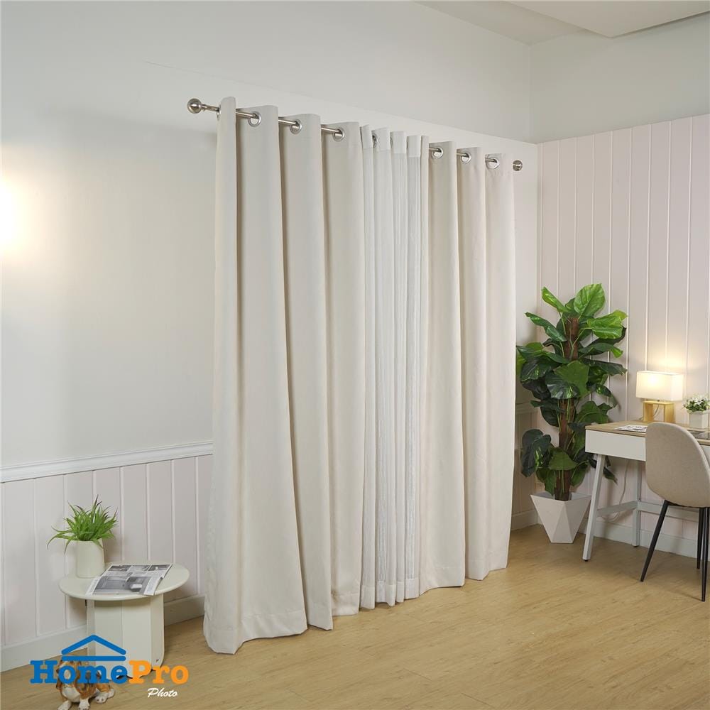 ผ้าม่าน EYELET HOME LIVING STYLE GROVE UV 150x220 ซม. สีครีม