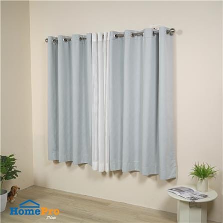 ผ้าม่าน EYELET HOME LIVING STYLE GROVE UV 150x160 ซม. สีเทา_5