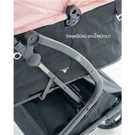รถเข็นสัตว์เลี้ยง DR.CHOICE สีดำ-ชมพู_3