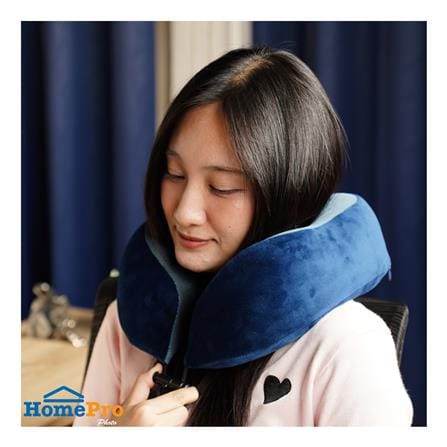 หมอนรองคอ HOME LIVING STYLE ROSSELL-H 11x10.5 นิ้ว สีน้ำเงิน_6