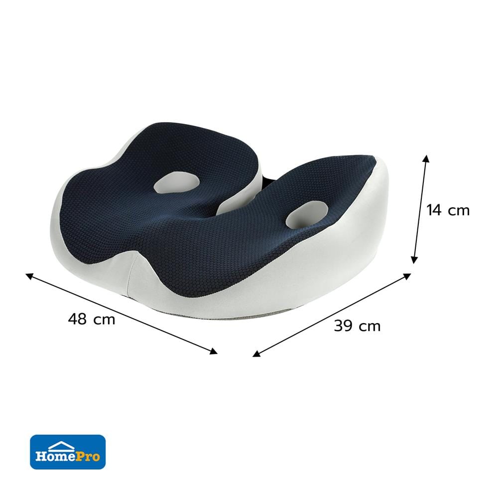 เบาะรองนั่ง HOME LIVING STYLE CLEO-H 18.5x15 นิ้ว สีน้ำเงิน/เทา