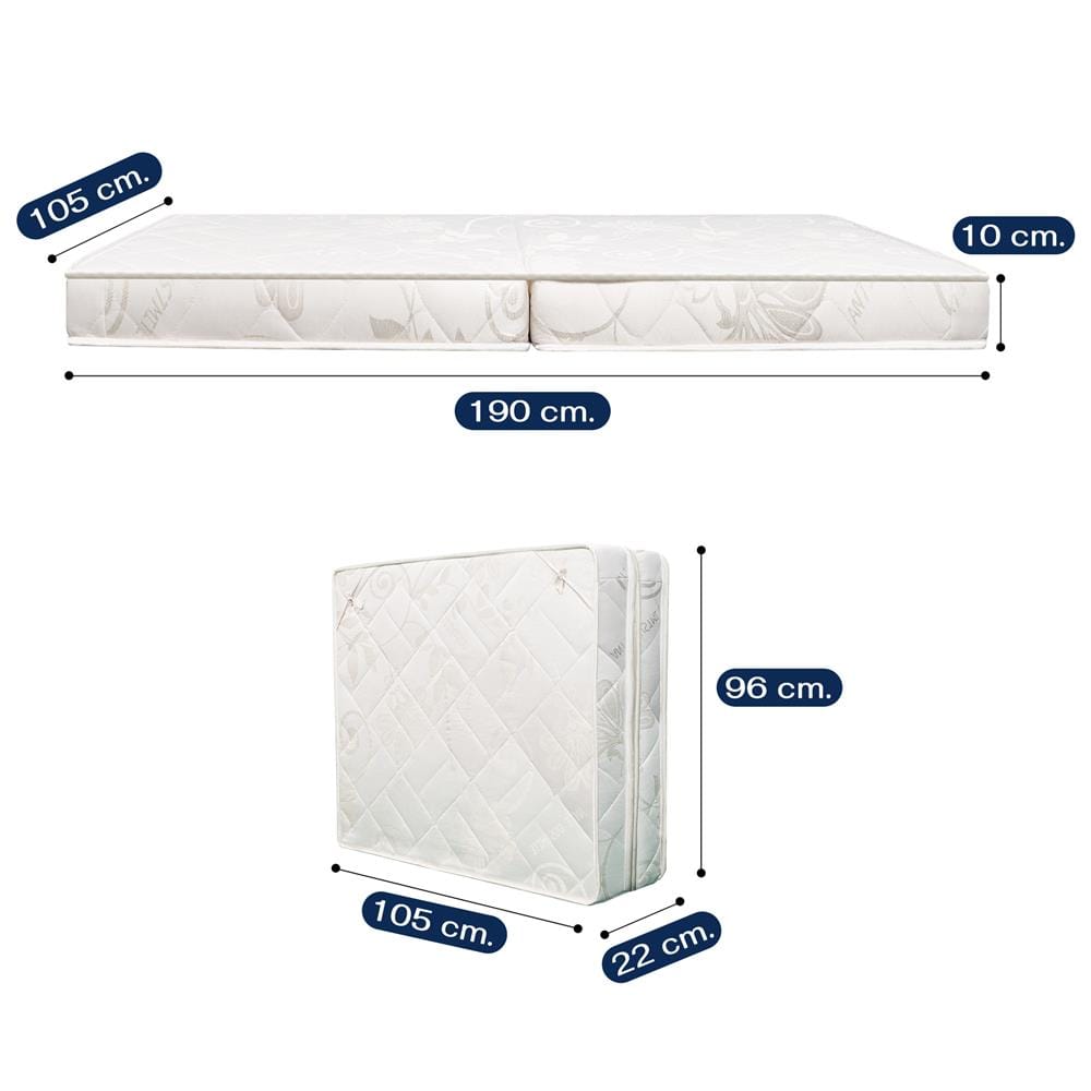 เตียง 2 ชั้น THAIBULL SST2F-TNR4-105 สีน้ำตาล/เบาะสีครีม